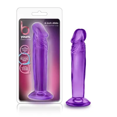 B Yours Sweet n Small 6 Inch Dildo With Suction Cup Purple