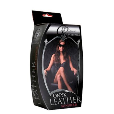 Onyx Leather Blindfold Black
