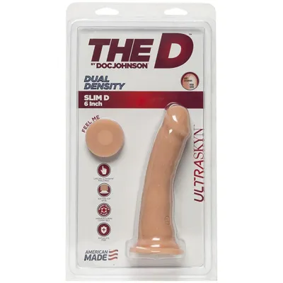 The D Slim D 6 Inch Without Balls Ultraskyn Vanilla