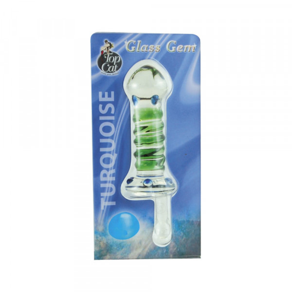Glass Gem Dildo (turquoise)