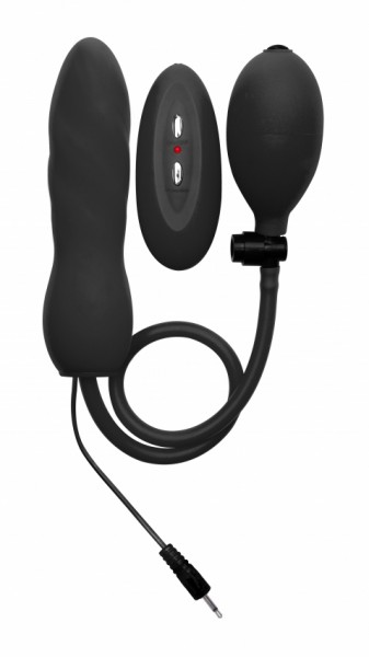 Inflatable Vibrating Silicone Twist - Black