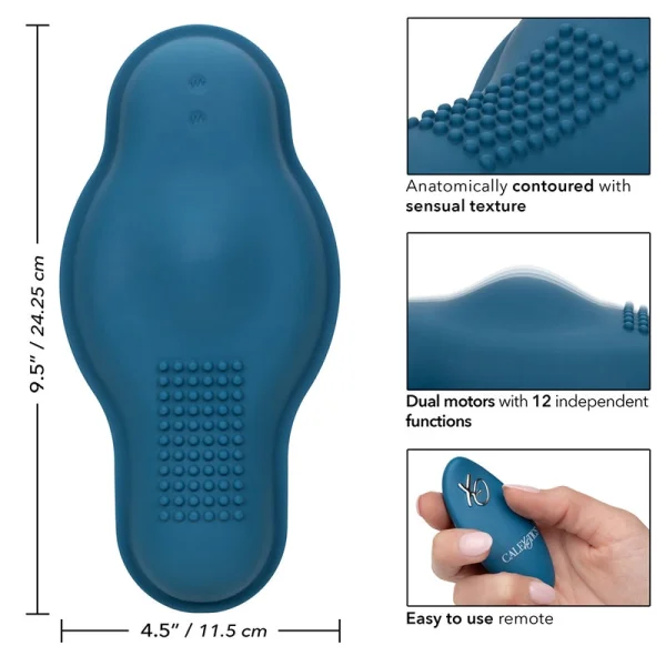 Dual Rider Bump & Grind Silicone Rechargeable Grinding Vibrator With Remote By CalExotics