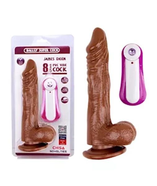 Vibrating Suction Cup Dildo - Brown - 8.5 Inch — image 10 of 16