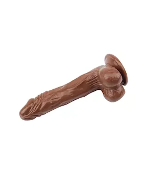 Vibrating Suction Cup Dildo - Brown - 8.5 Inch — image 14 of 16