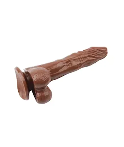 Vibrating Suction Cup Dildo - Brown - 8.5 Inch — image 15 of 16