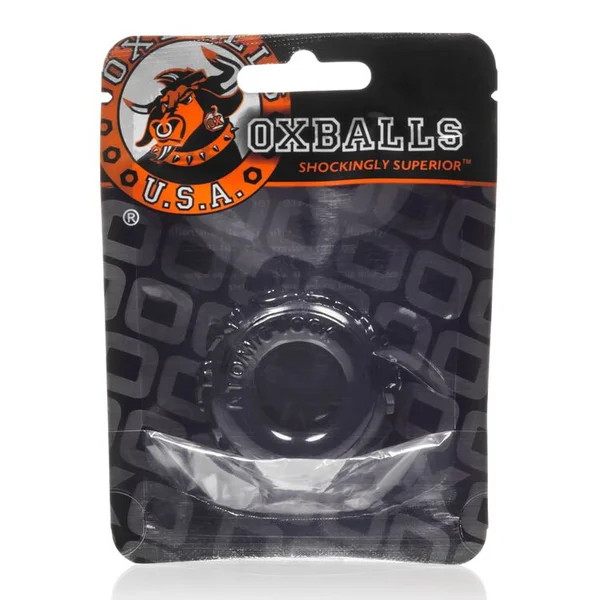 Jelly Bean Rubber Cock Ring - Black — image 10 of 11