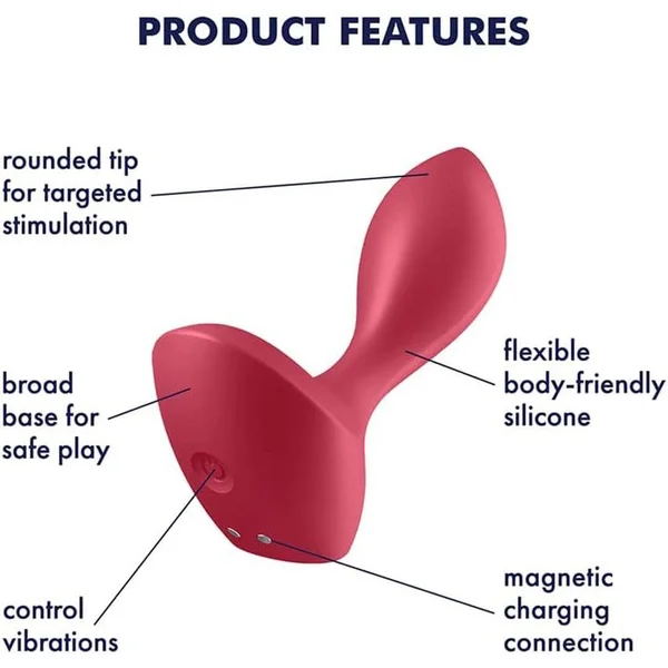Satisfyer Backdoor Lover Anal Vibrator - Red — image 12 of 15