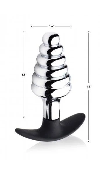 Dark Hive Metal, Silicone Ribbed Anal Plug