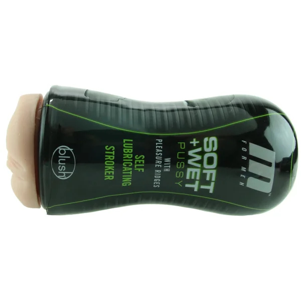 M for Men - Soft and Wet - Pussy With Pleasure Ridges - Self Lubricating Stroker Cup - Vanilla