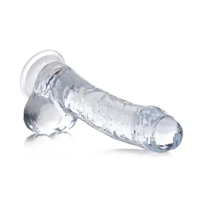 Jock C Thru 8 Inch Dildo With Balls Clear