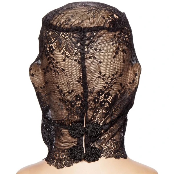 Bondara Siren Veil Black Floral Lace Bondage Hood