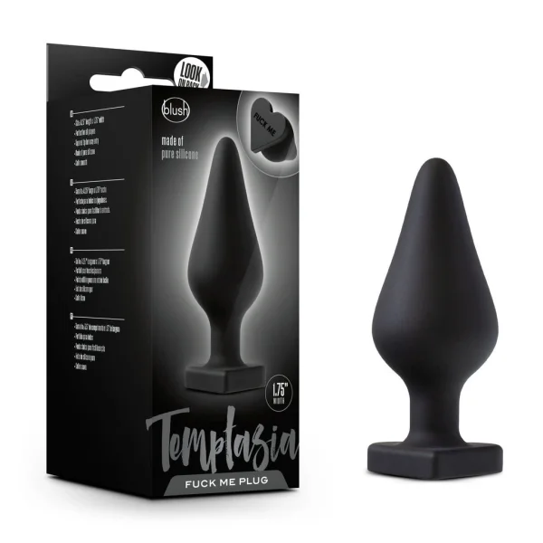 Blush Temptasia Black Fuck Me Butt Plug — image 6 of 6
