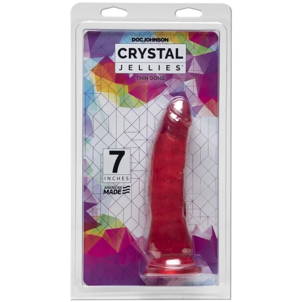 Doc Johnson Crystal Jellies Thin Dong 7" Dildo
