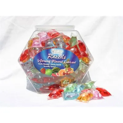 Razzels Warming Lubricant 100 Pillow Fishbowl Assorted Flavors