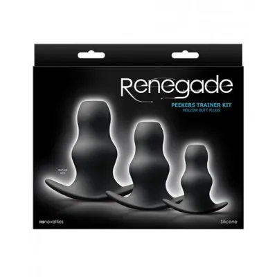 Renegade Peeker Kit Black Hollow Butt Plugs