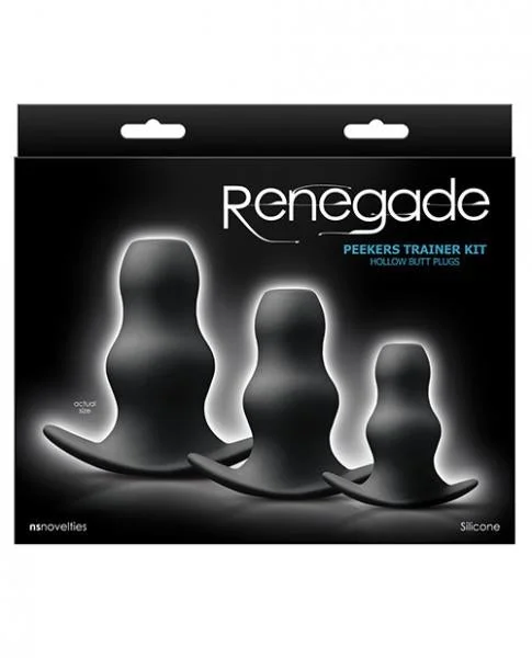 Renegade Peeker Kit Black Hollow Butt Plugs