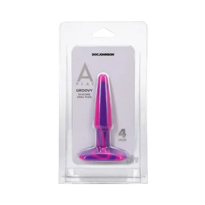 Butt Plugs A play Groovy 4 In Silicone Anal Plug Berry