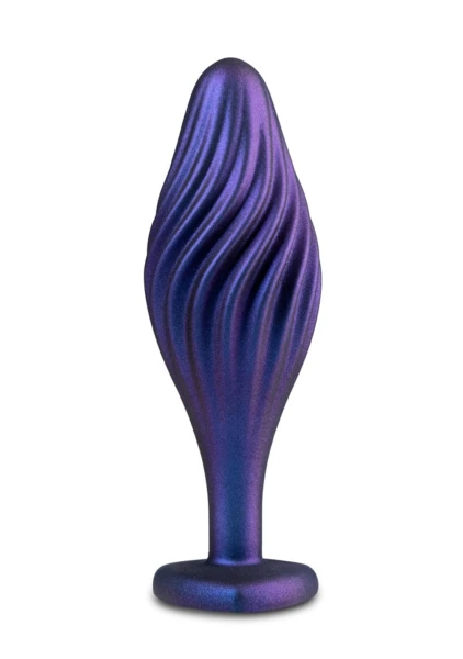 Anal Adventures Matrix Swirling Bling Silicone Butt Plug By Blush - Sapphire
