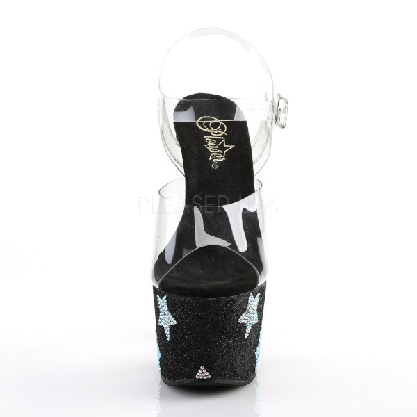 7 inches Heel, 2 3/4 inches PF Ankle Strap Sandal W/ RS Stars — image 6 of 8
