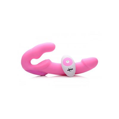 Urge Silicone Strapless Strap on With Remote Pink