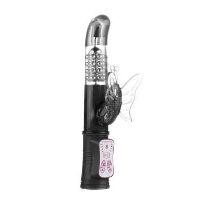 MIMI butterfly vibrator rotating dual motors Black