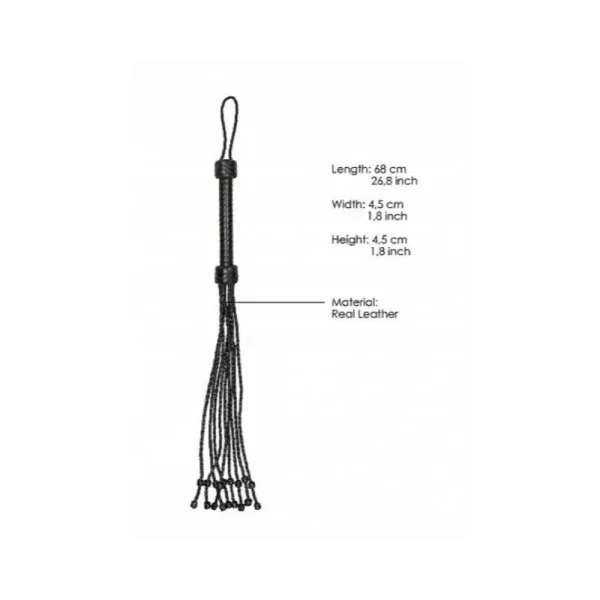 Ouch! Pain - Saddle Leather Braided Flogger