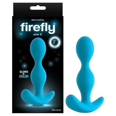 Firefly Ace II Glow In Dark Blue 12 4 cm Anal Plug