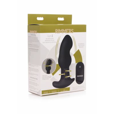 Gyro I 10X Curved Rimming Plug with RC Black Prostate Massage
