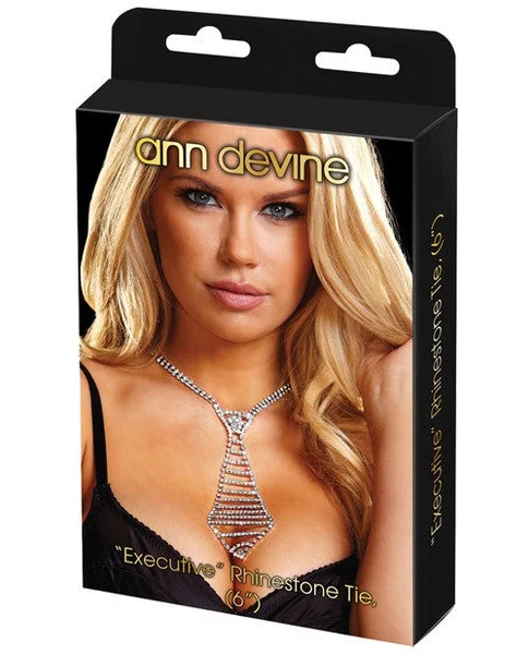 Ann Devine executive rhinestone tie 6in — image 3 of 4