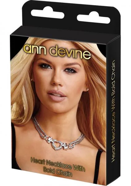 Ann Devine heart necklace with bold chain — image 3 of 4