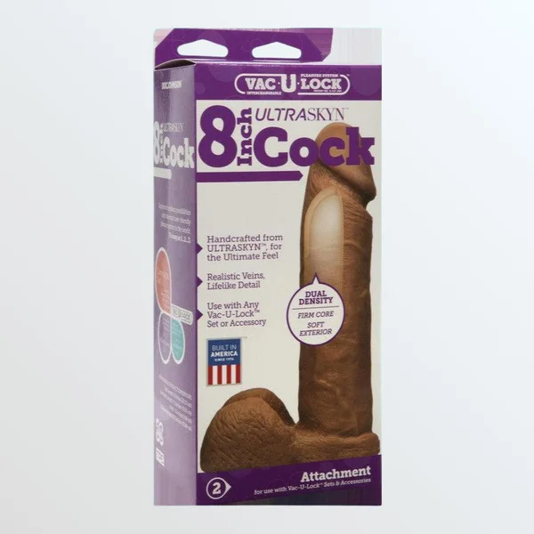 Doc Johnson Vac-U-Lock 8 Inch Dual-Density Dildo — image 13 of 13