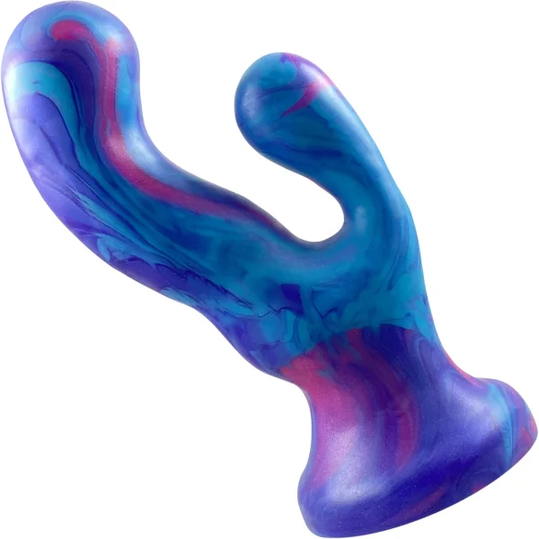 Pris Toys Gemini Dual Stimulation Silicone Dildo - Cosmic