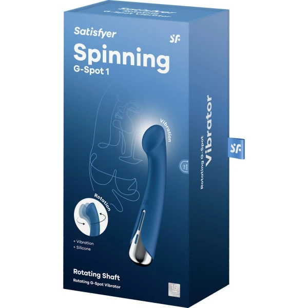 Satisfyer Spinning G-Spot 1 Rechargeable Waterproof Silicone G-Spot Vibrator - Blue