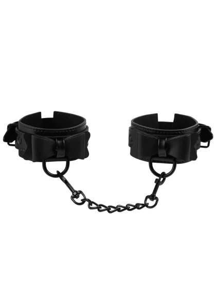 Sincerely Bow Tie Cuffs By Sportsheets - Black