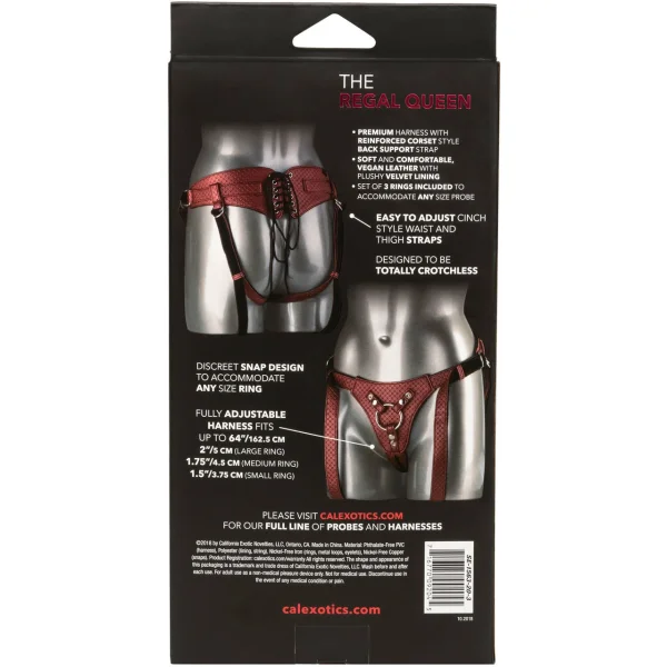 Her Royal Harness the Regal Queen Red Strap-On Harness