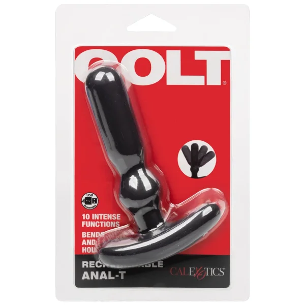 COLT Anal-T Rechargeable Waterproof Silicone Anal Vibrator - Black