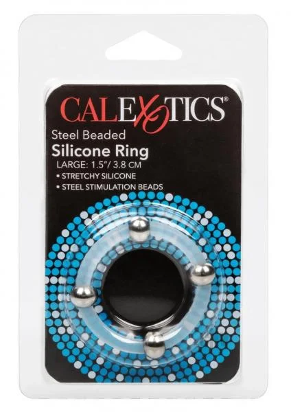 Steel Beaded Silicone Ring Large Clear — image 7 of 8