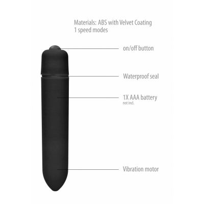 1 Speed Bullet Black Mini Vibrator