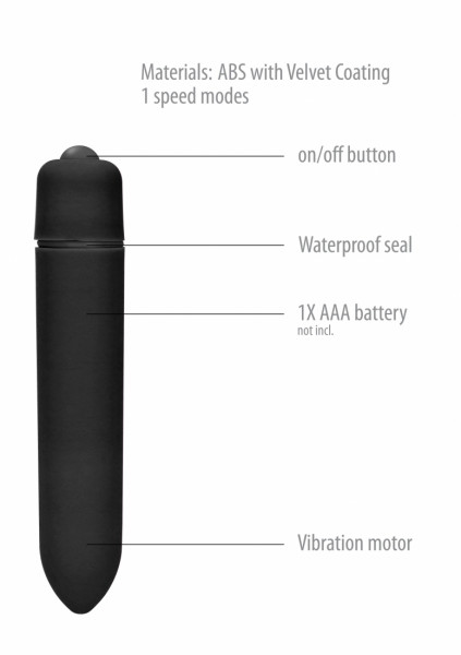 1 Speed Bullet - Black Mini Vibrator