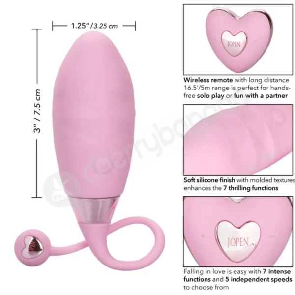 Jopen Amour Silicone Egg Bullet Vibe With Heart Shaped Remote Control