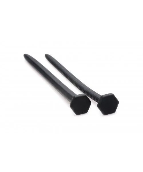 Hardware Nail & Screw Silicone Urethral Sounds Black