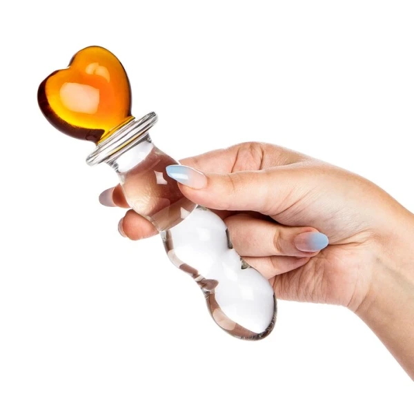 Glacier Glass Red Heart Dildo – 6.5 Inch — image 5 of 5