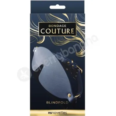 Bondage Couture Blue Gold Blind Fold Adjustable Luxury Eye Mask