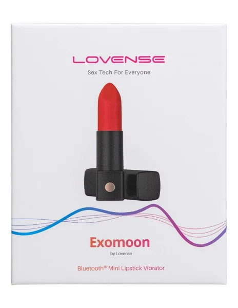 Lovense Exomoon Bluetooth App Compatible Rechargeable Silicone Lipstick Vibrator