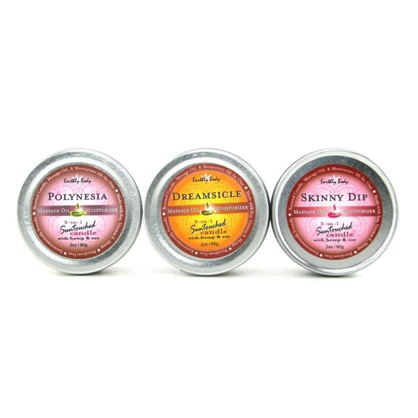 Earthly Body Hemp Seed Massage Candle Trio Set — image 9 of 10