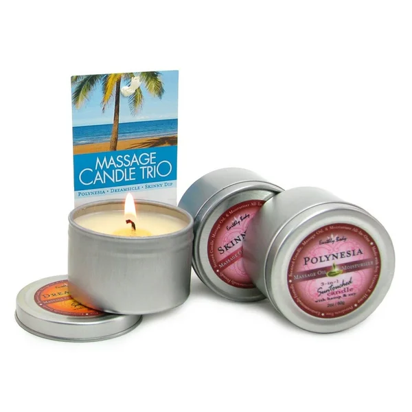 Earthly Body Hemp Seed Massage Candle Trio Set — image 8 of 10
