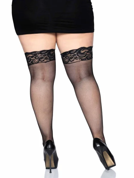 Leg Avenue Stay Up Lace Top Micro Net Thigh Highs — image 10 of 10