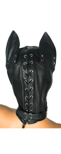 Ultimate Leather Dog Hood Black