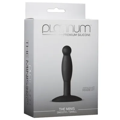 Platinum Premium Silicone The Mini s Smooth Small Butt Plug Black