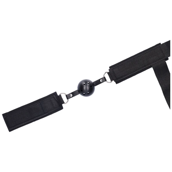 Bondage Restraints with Ball Gag and Cuffs
